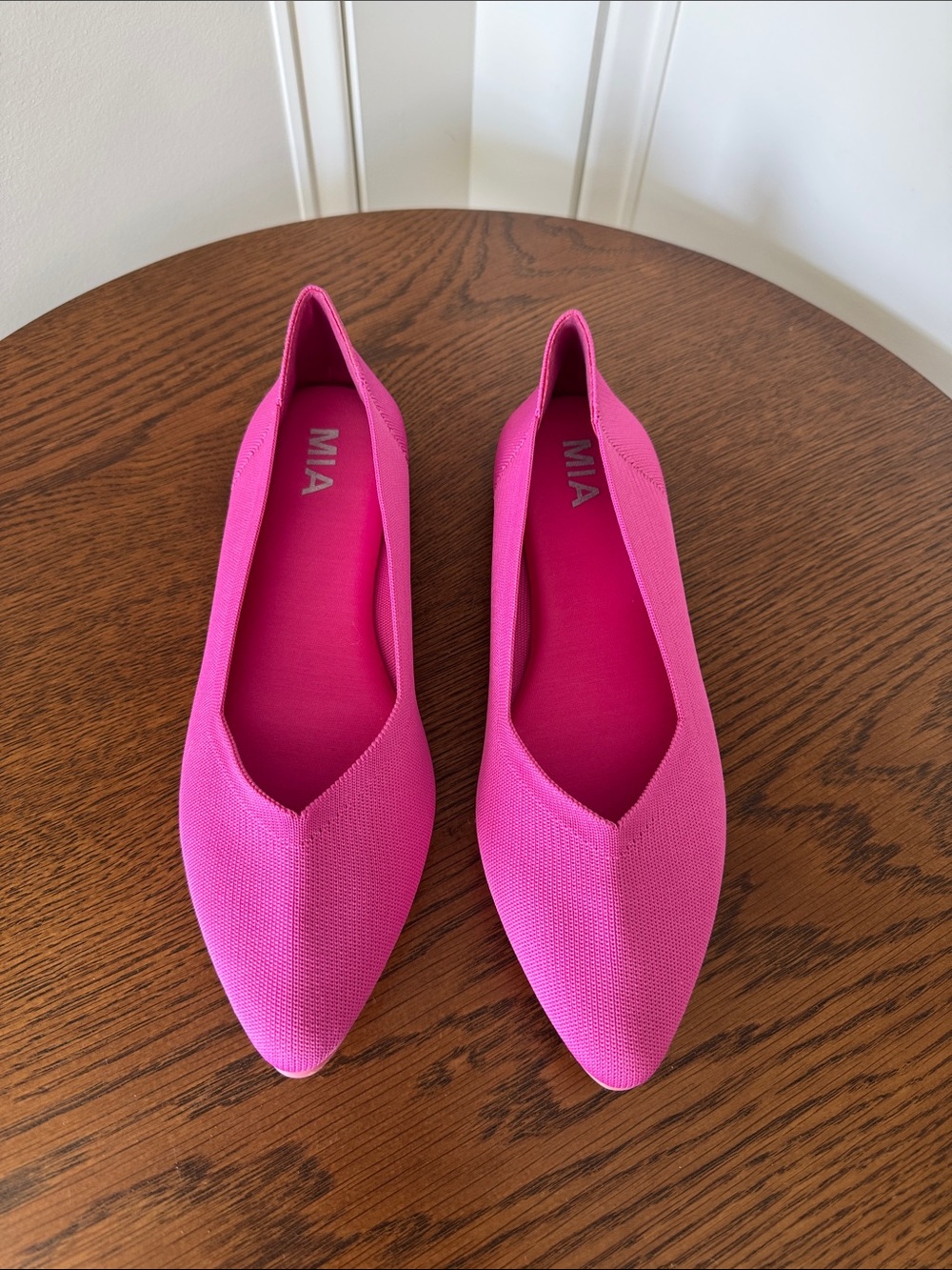 MIA Women's Hot Pink Pointed Slip-On Flats